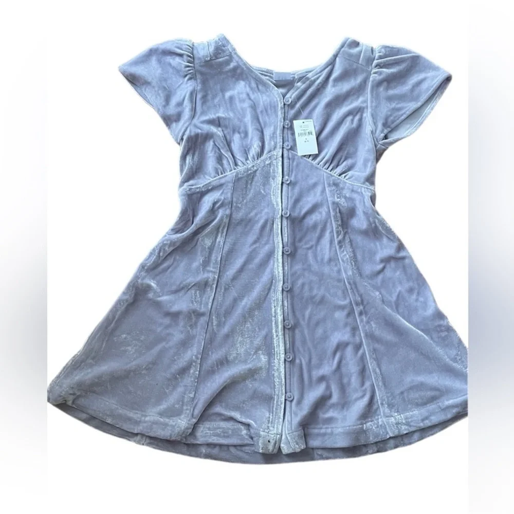 NWT GAP Velvet Flutter Sleeve Twirl Tea Dress